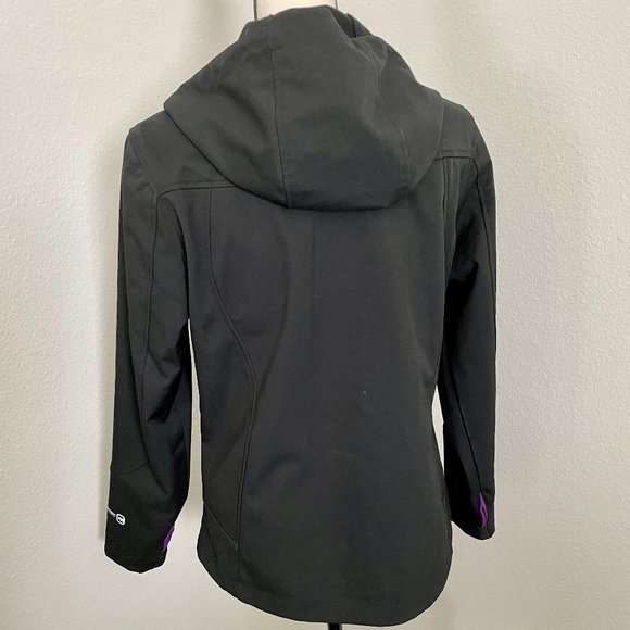 Womens Free Country Black hooded Soft Shell Jacket - Picture 2 of 4